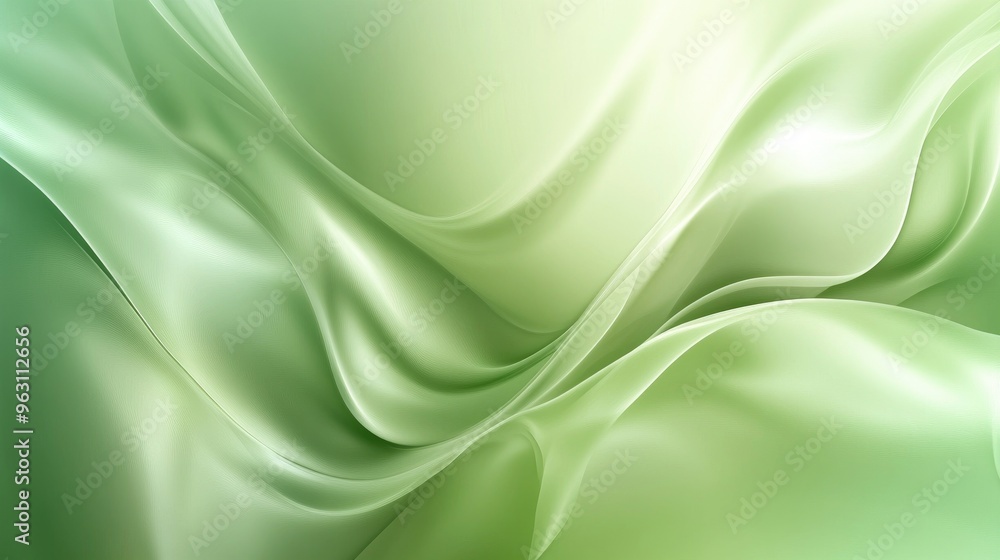 Poster shiny soft green abstract vector background, with smooth gradients and subtle light reflections, cre