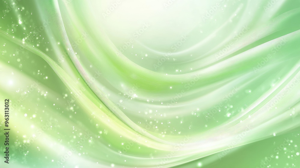 Poster soft green abstract vector background with shiny gradients and smooth transitions, creating a calmin