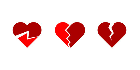 Heart collection on white background 2