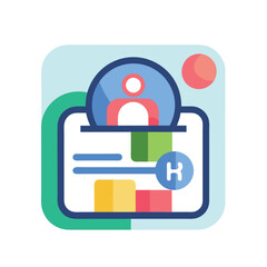 HR software icon simple hr software colored flat icon
