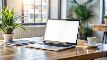 laptop pc big white blank screen