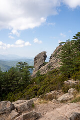 View of mountains in Bavella. Quenza, Corsica, France. 