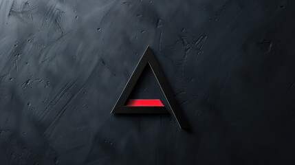 A black and red triangle with the letter A in the middle