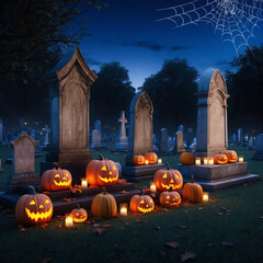 artificial intelligence realistic halloween celebration background