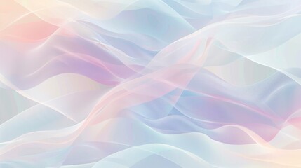 Obraz premium Soft Pastel Abstract Waves in Gentle Gradient Colors