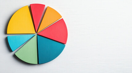 Fototapeta premium Business plan presentation with a pie chart and revenue projections, company growth plan