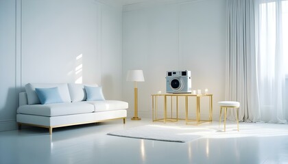 Photo interior modern design room 3d illustration