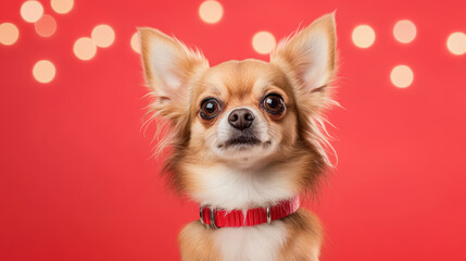 Chihuahua in a circus performance, dog event, entertaining and vibrant 