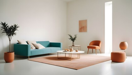 Photo interior modern design room 3d illustration