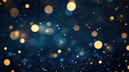 Abstract Blue and Gold Bokeh Lights