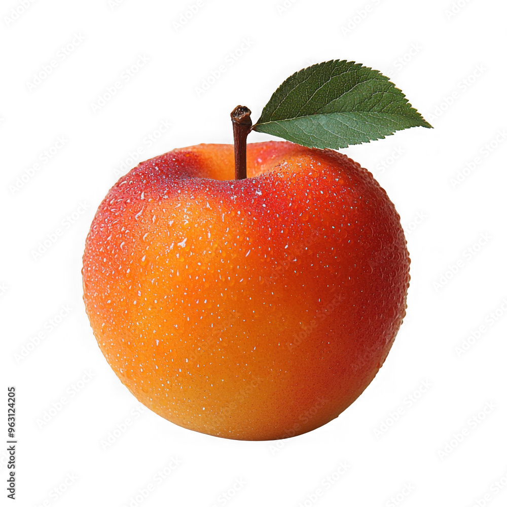Wall mural apricot isolated on a transparent background png file no background_1 png file