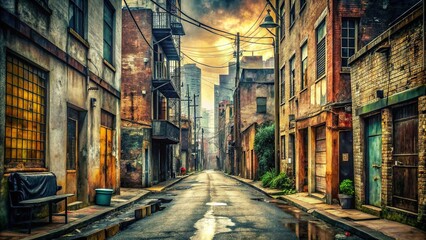 Naklejka premium grungy urban streetscape texture