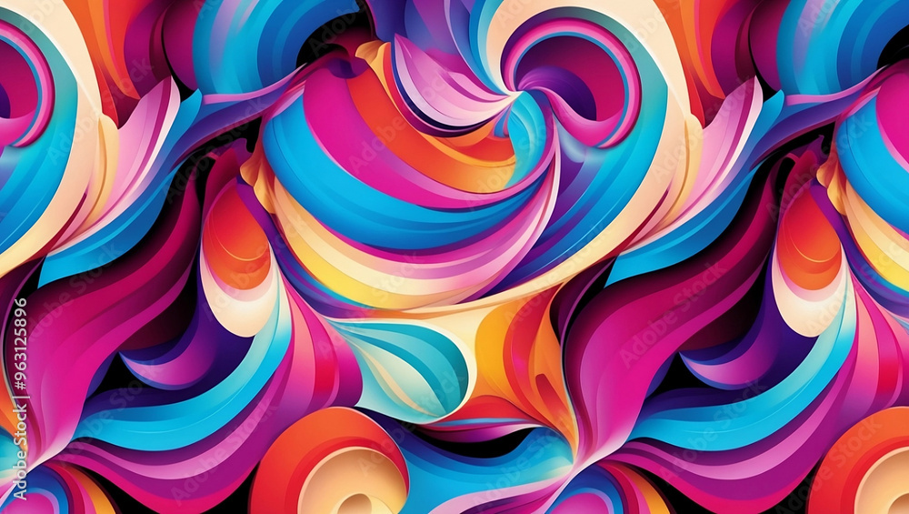 Poster expressive abstract colorful pattern