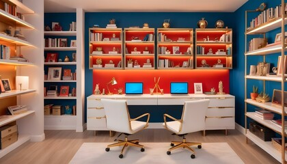 Photo interior modern design room 3d illustration