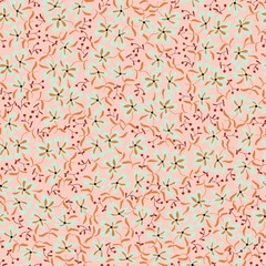 vector seamless pattern with cute small flowers ditsy