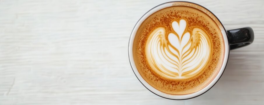 Close-up of intricate latte art