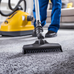 Vacuum Cleaner on Floor - Efficient Cleaning Equipment for Home