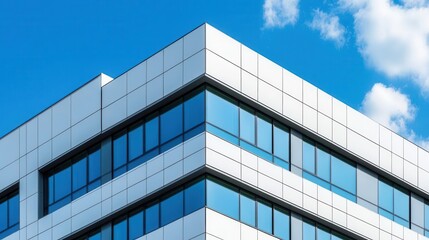 Modern eco-friendly office building exterior