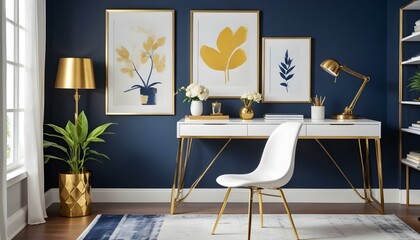 Photo interior modern design room 3d illustration