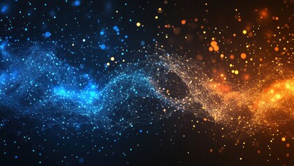 Fototapeta premium Abstract Blue and Orange Light