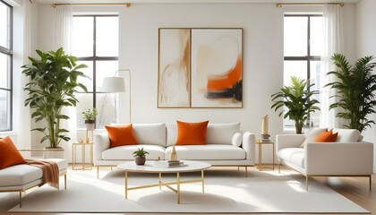 Fototapeta premium Photo interior modern design room 3d illustration