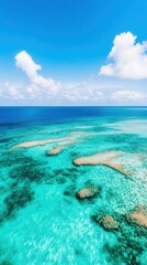 Fototapeta premium Aerial view of Great Barrier Reef, Australia