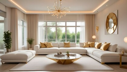 Fototapeta premium Photo interior modern design room 3d illustration