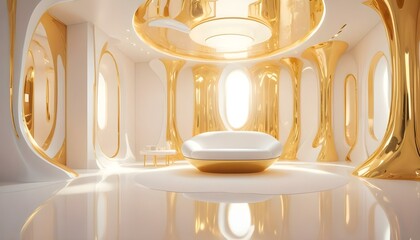 Photo interior modern design room 3d illustration