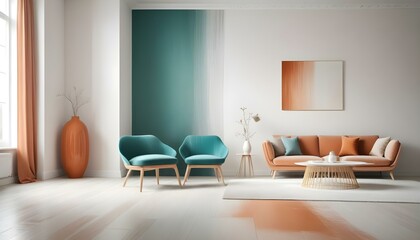 Photo interior modern design room 3d illustration