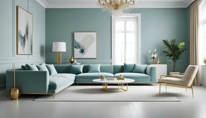 Photo interior modern design room 3d illustration