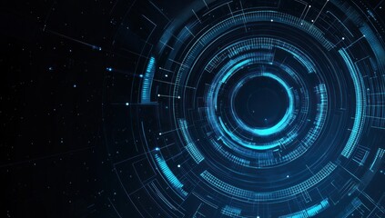 Fototapeta premium Abstract Circular Digital Interface