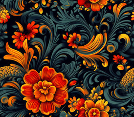 seamless pattern with flowers