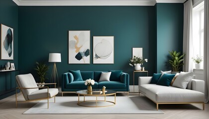 Photo interior modern design room 3d illustration