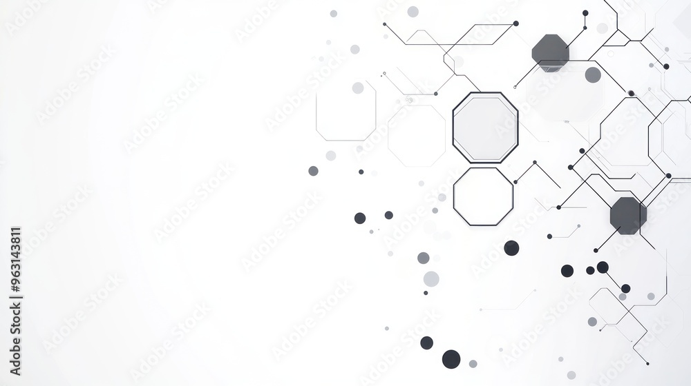 Poster abstract geometric background with hexagon and line pattern