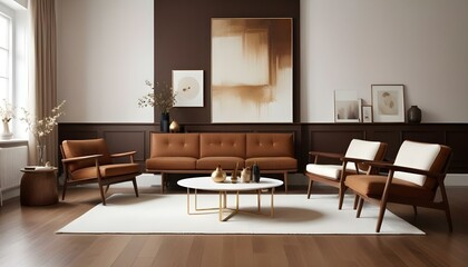 Fototapeta premium Photo interior modern design room 3d illustration