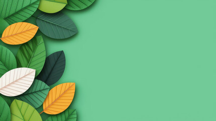 Obraz premium Green bonds, financial growth with leaves, flat design illustration