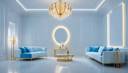 Photo interior modern design room 3d illustration