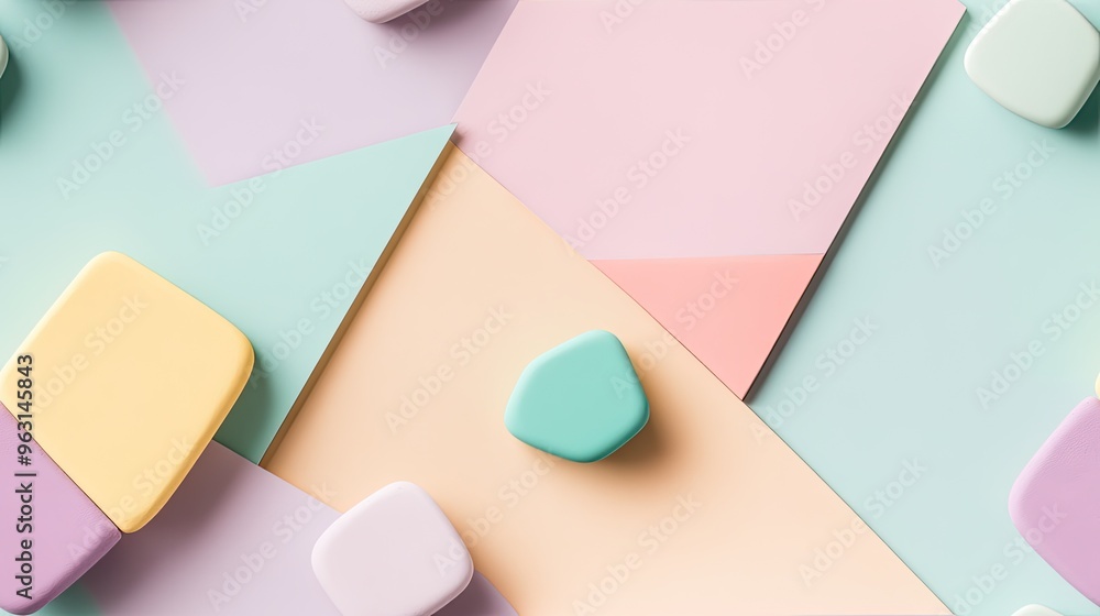 Poster a collection of colorful pebbles and smooth stones is displayed on a vibrant, textured background, s