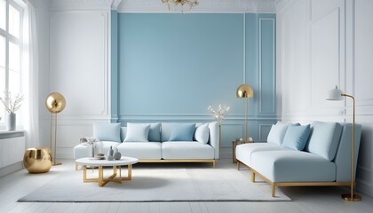 Photo interior modern design room 3d illustration