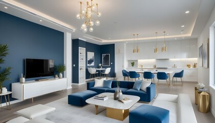 Photo interior modern design room 3d illustration