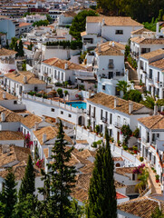 Mijas village in Andalusia with white houses, Spain