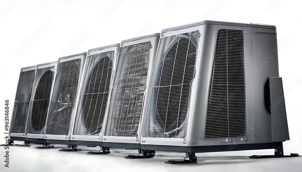 Poster clipping path for air circulators - air circulators cut out with full depth of field.
