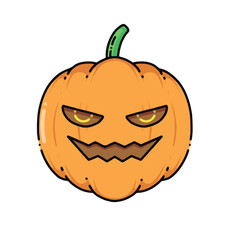 halloween pumpkin vector white background