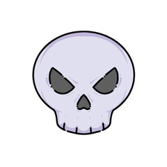 icon vector spooky skull isolated