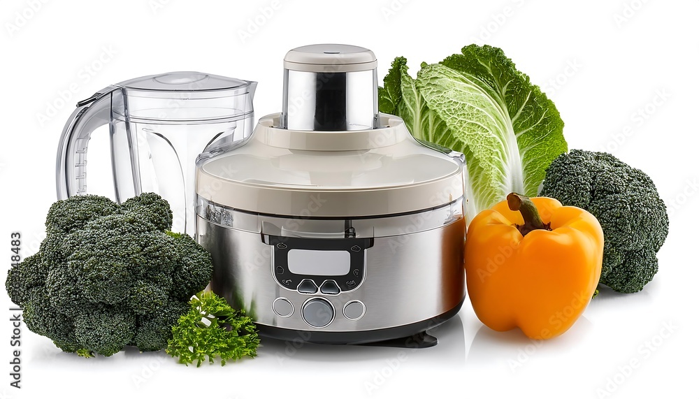 Poster clipping path for compact food processors - small food processors cut out with full depth o