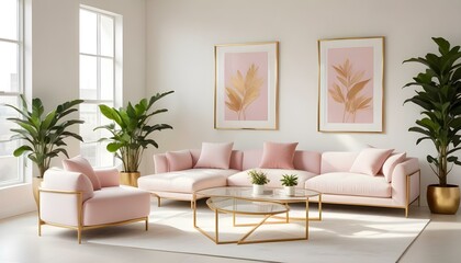 Photo interior modern design room 3d illustration