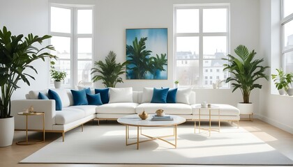 Photo interior modern design room 3d illustration