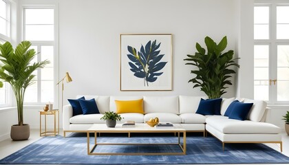 Photo interior modern design room 3d illustration