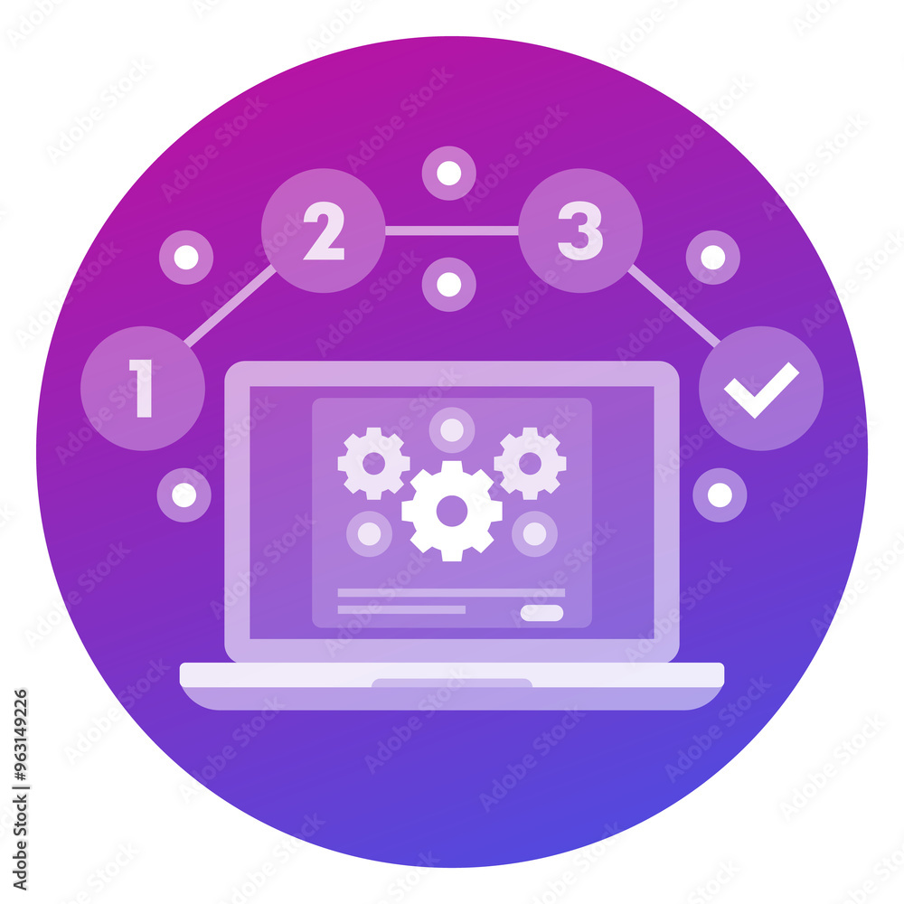 Poster project execution process png icon