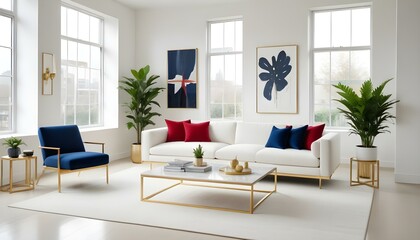 Photo interior modern design room 3d illustration